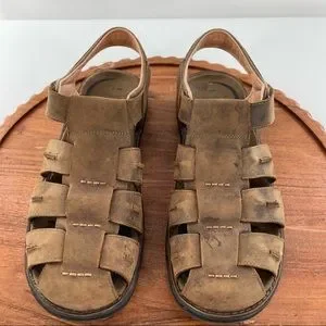 Abeo | Shoes | Abeo Mens Brandon Neutral Dark Brown Sandals  display picture 3